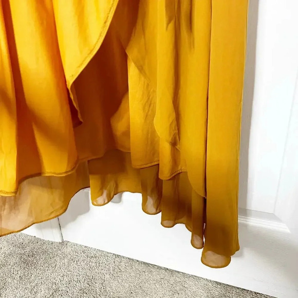 BALTIC BORN 3XL XXXL Katya Amber Brown Maxi Dress Ruffle Flutter Sleeve‎ - Picture 5 of 8